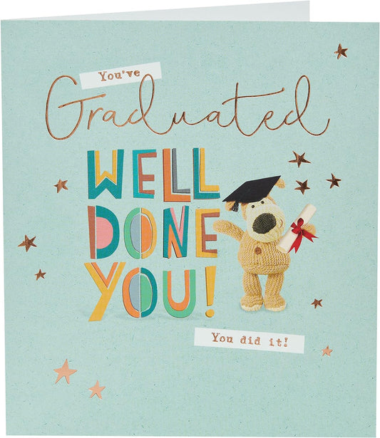 Boofle Cute Design Graduation Card 'Well Done You' - 