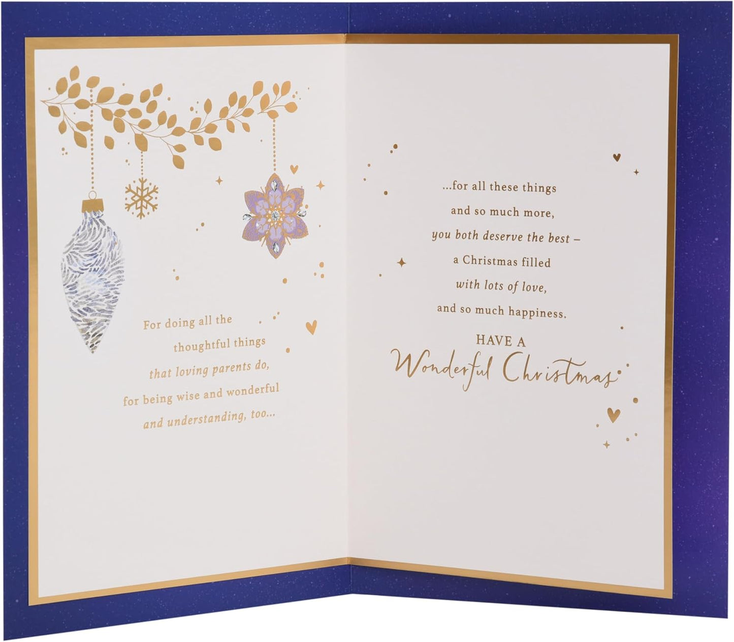 Baubles Design Mam & Dad Christmas Card