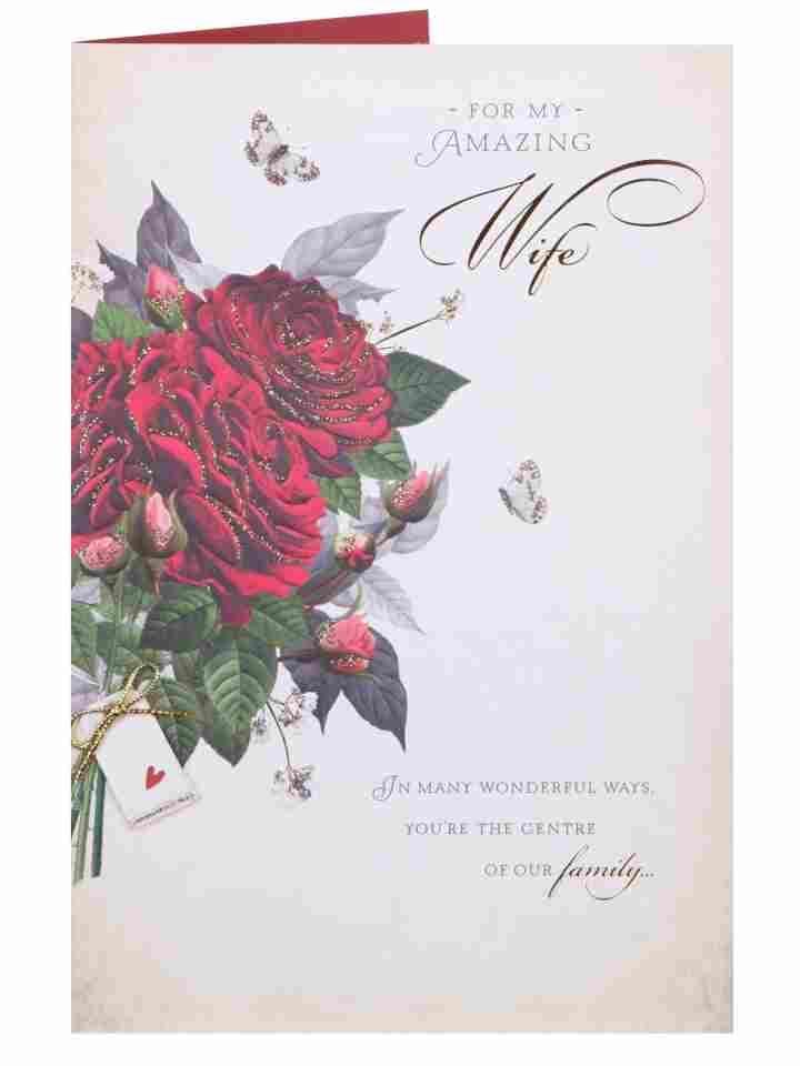 For My Amazing Wife Royal Horticultural Society Traditional Valentine's Day Card
