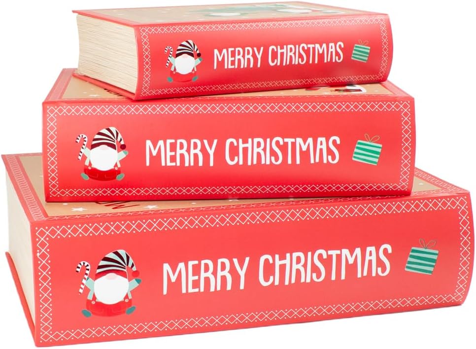 Pack of 3 Gonk Christmas Wish Book Christmas Boxes
