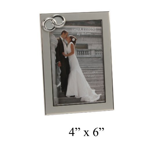 Aluminium Two Tone Ring Icon Photo Frame Gift Keepsake Impressions 4" x 6"