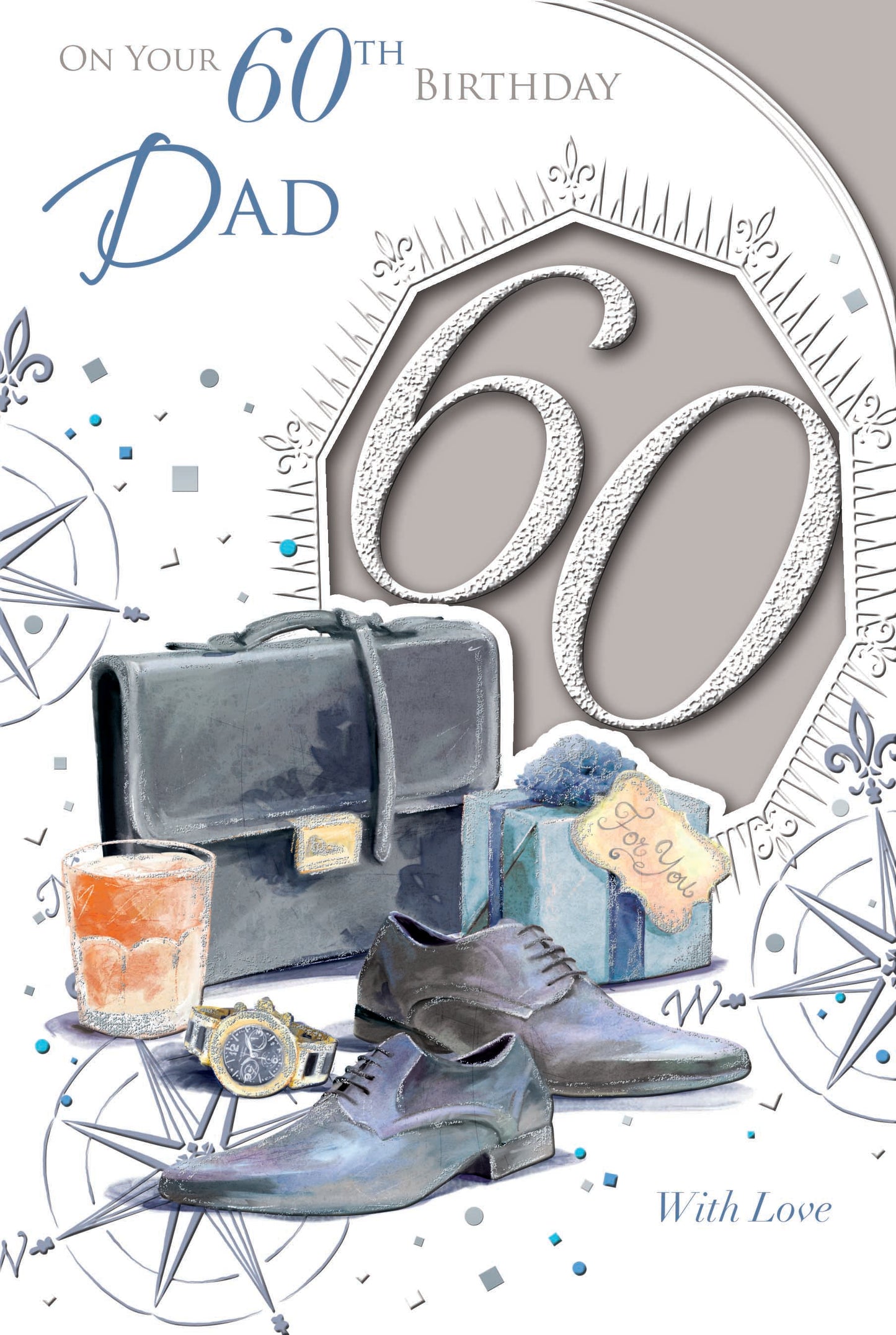 On Your 60th Birthday Dad With Love Celebrity Style Card