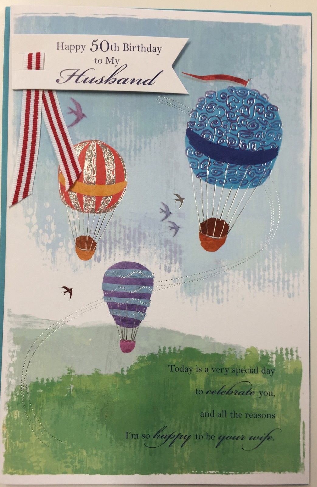 Husband 50th Birthday Handmade Card Age 50 For Him