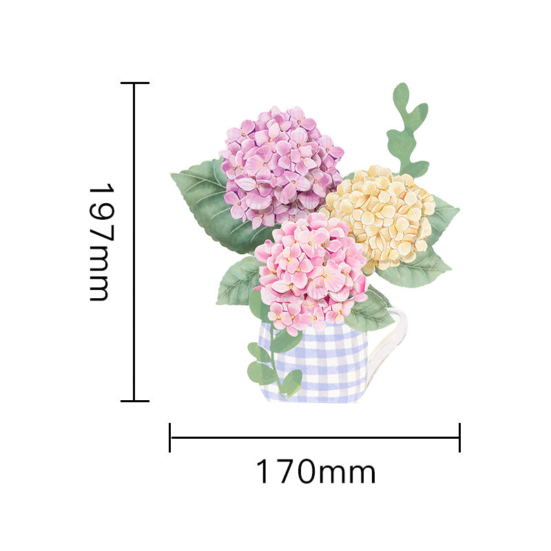 Hydrangea Bouquet 3D Pop Up Greeting Card
