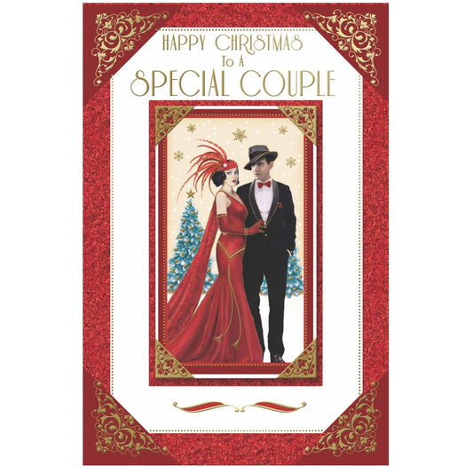 To a Special Couple Lovely Photo Frame Design Christmas Card
