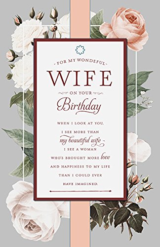 Large Wonderful Wife Birthday Card