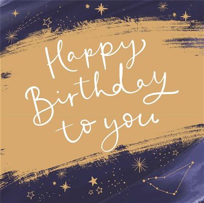 'Camden Signature Gold Foil For Her Him Friend Birthday Cards X 4 Cards And Envelopes