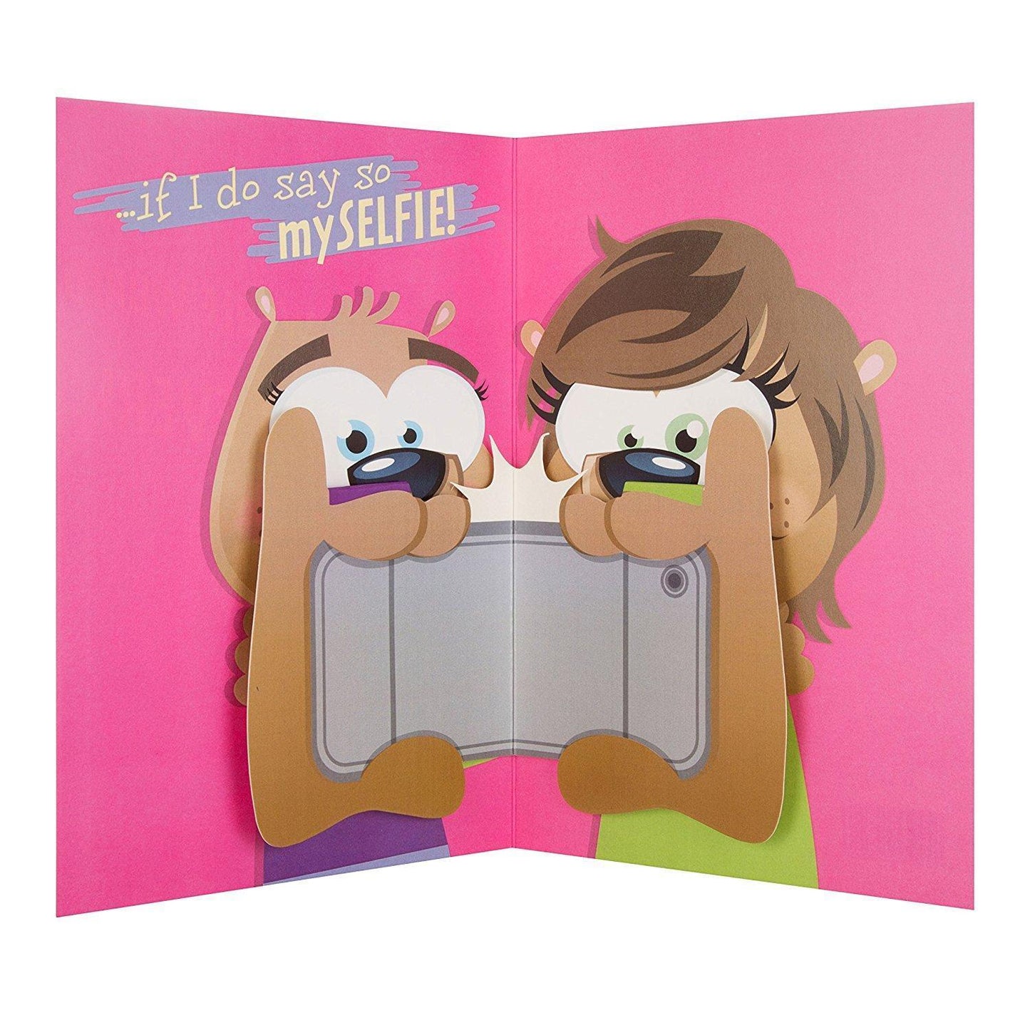 'Best Mum Ever' Pop Up Mobil Selfi Fun Mother's Day Card