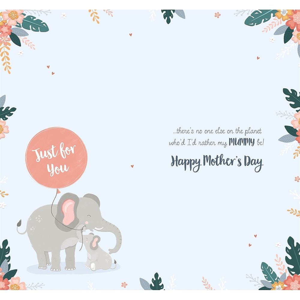 To The Best Mummy Elephants Design Mother's Day Card