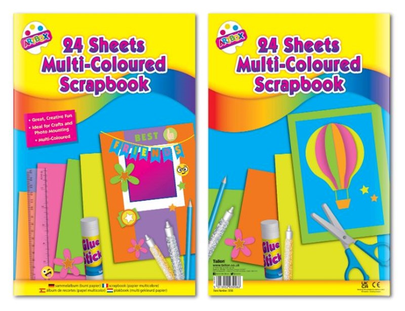 Pack of 24 Sheets Multi Colour Scrap Book