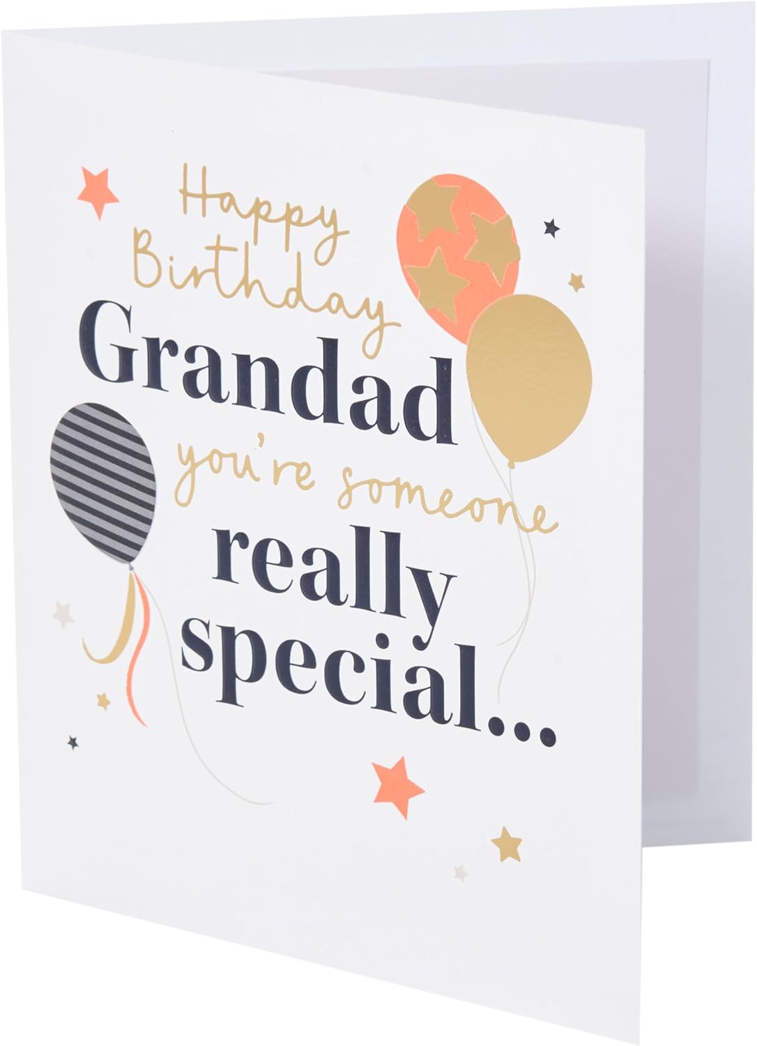 Balloons & Stars Design Grandad Birthday Card