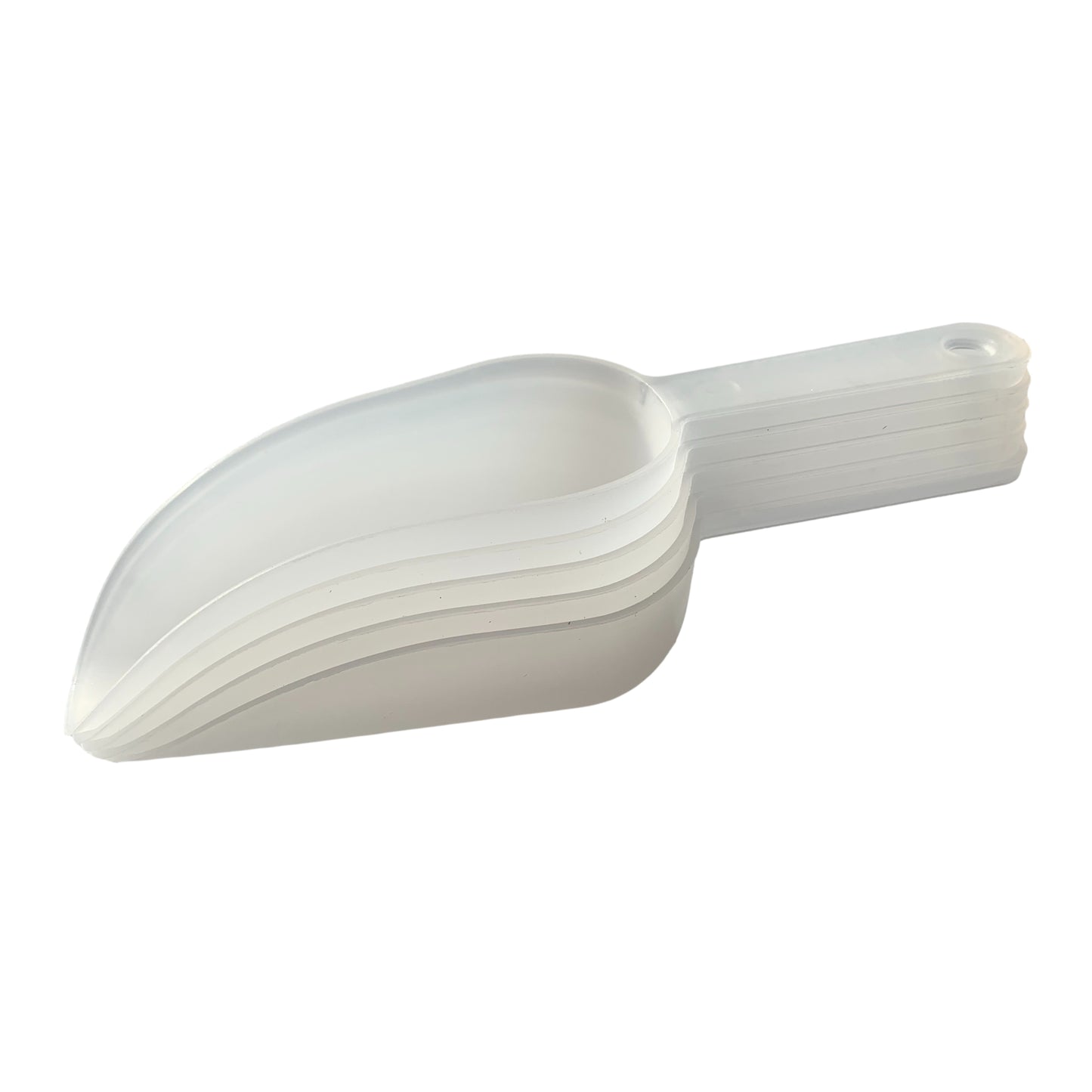 Pack of 60 Translucent Clear Candy Sweet Scoops 17cm