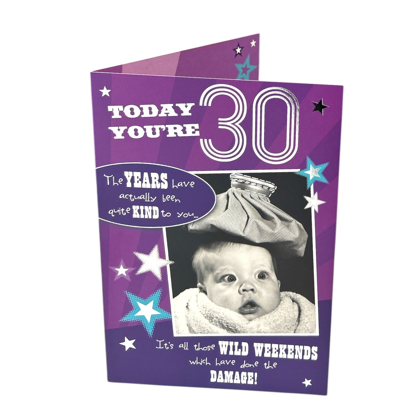 30th Unisex Wild Weekend Witty Words Birthday Card