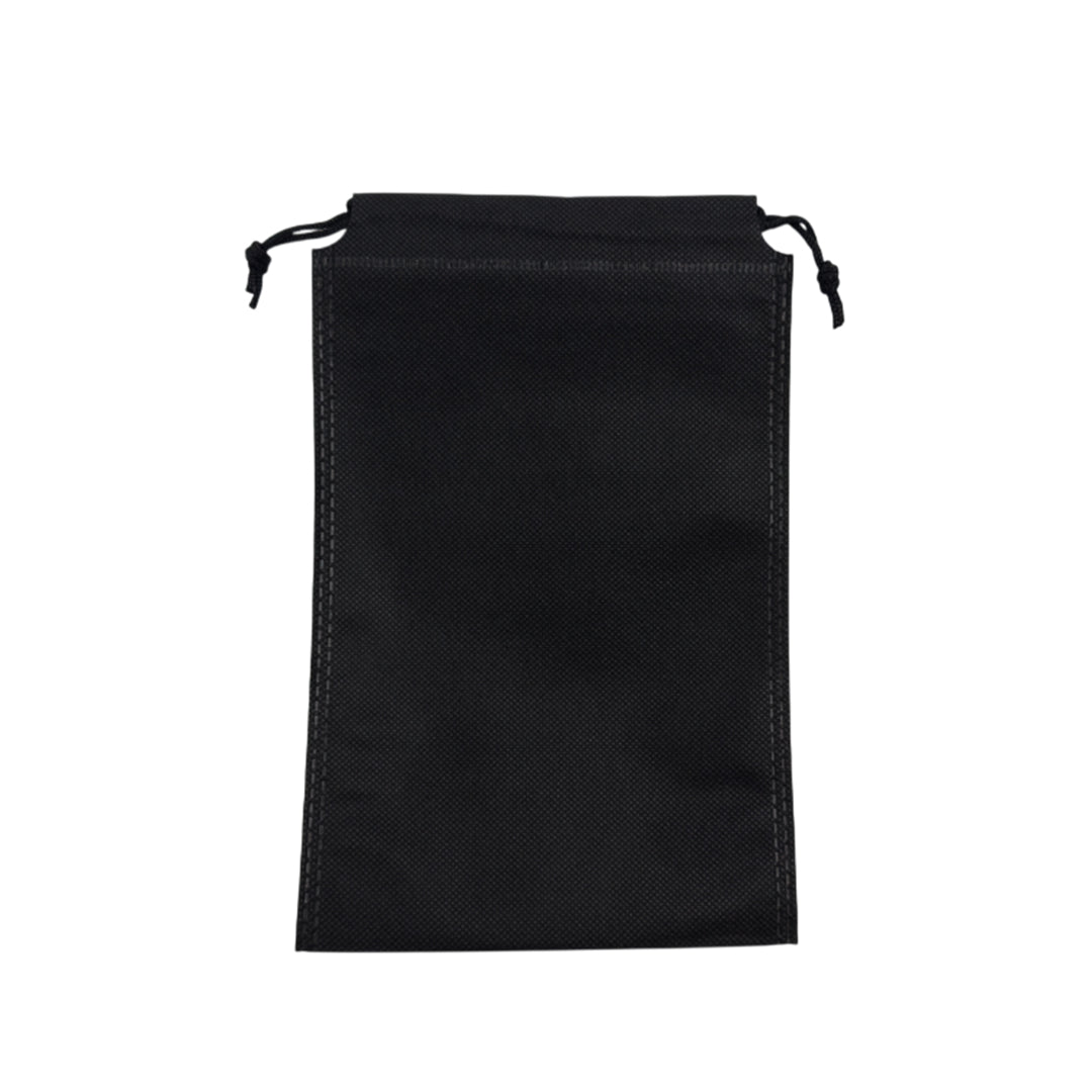 Pack of 25 Black Coloured 25x16cm Non-Woven Drawstring Bags