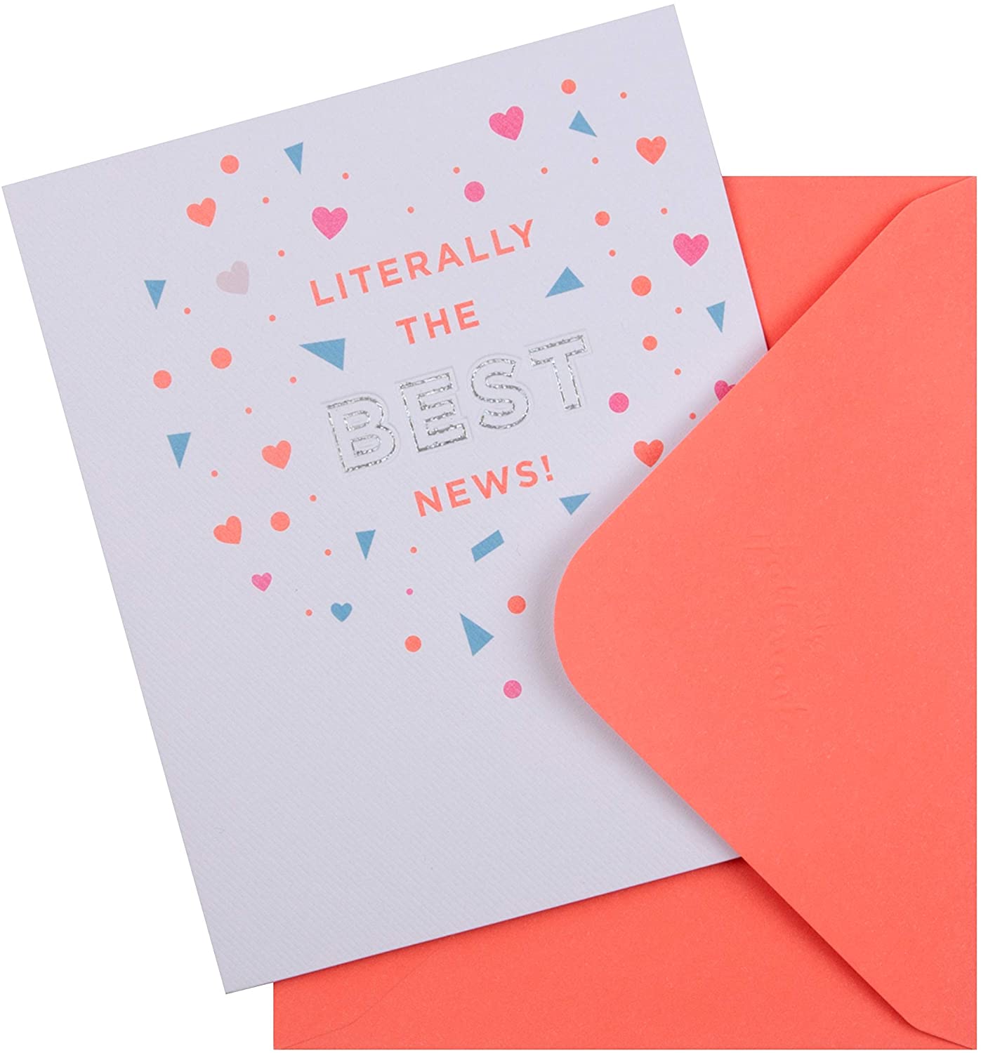 Confetti Design With Neon Inks and Foil Details Engagement Congratulations Card