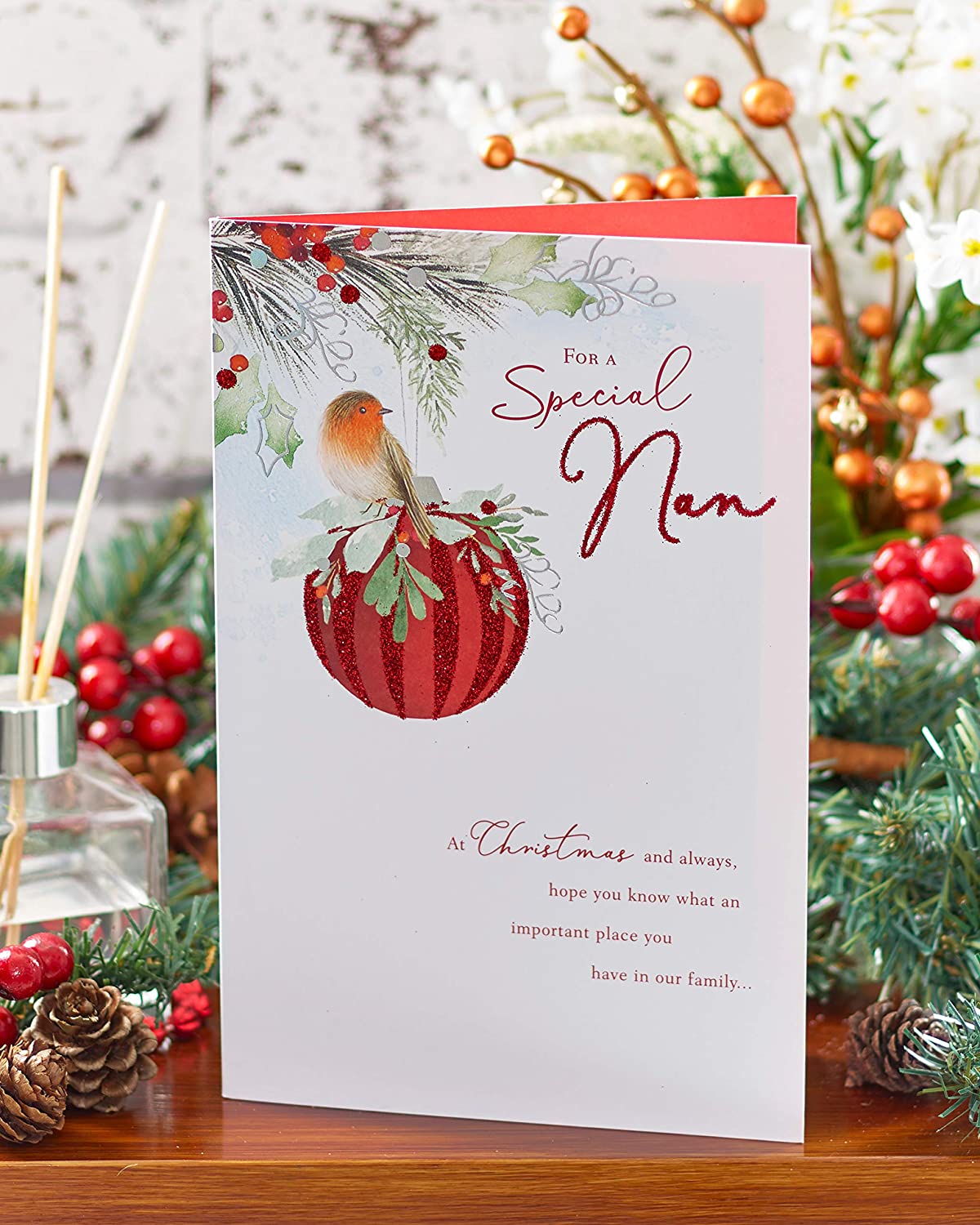 Nan Robin on A Bauble Design Christmas Card
