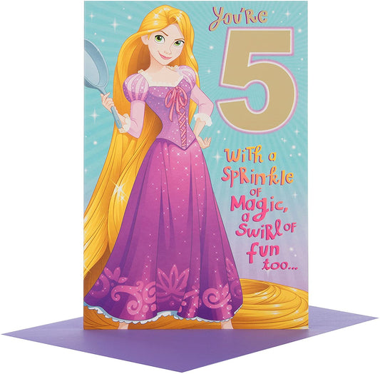 Disney Princess 5th Birthday Card 'Magic'