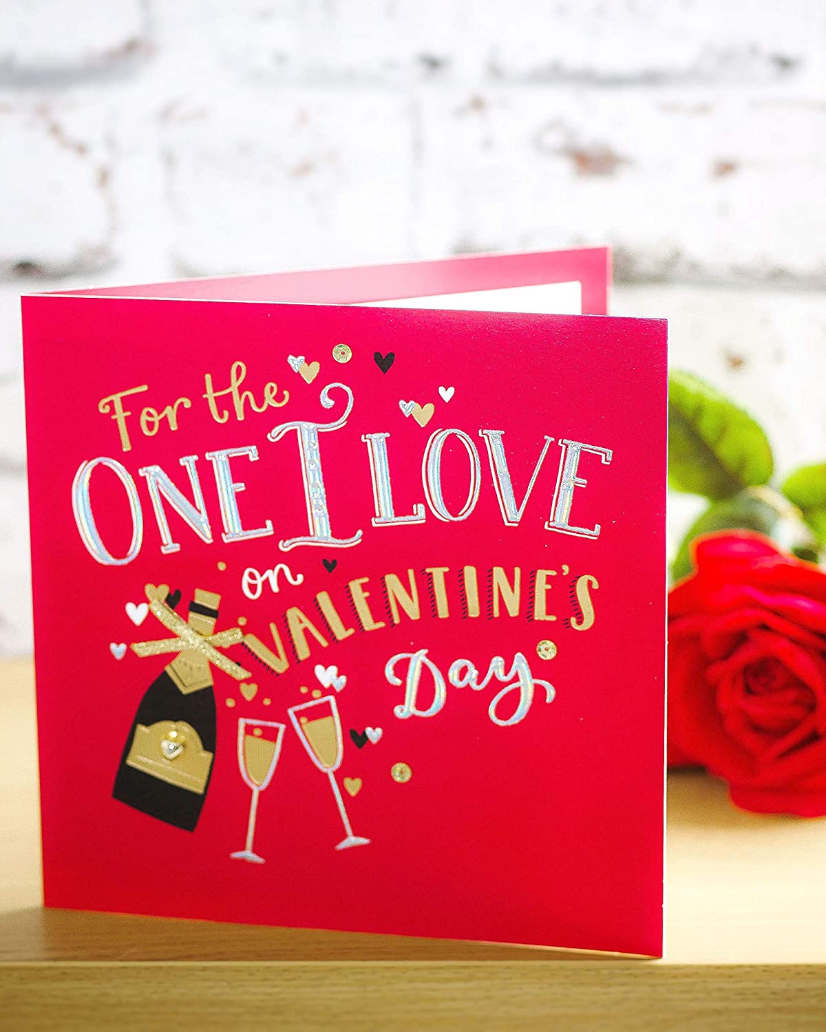 For The One I Love Hand-Finished Valentine's Day Romantic Card