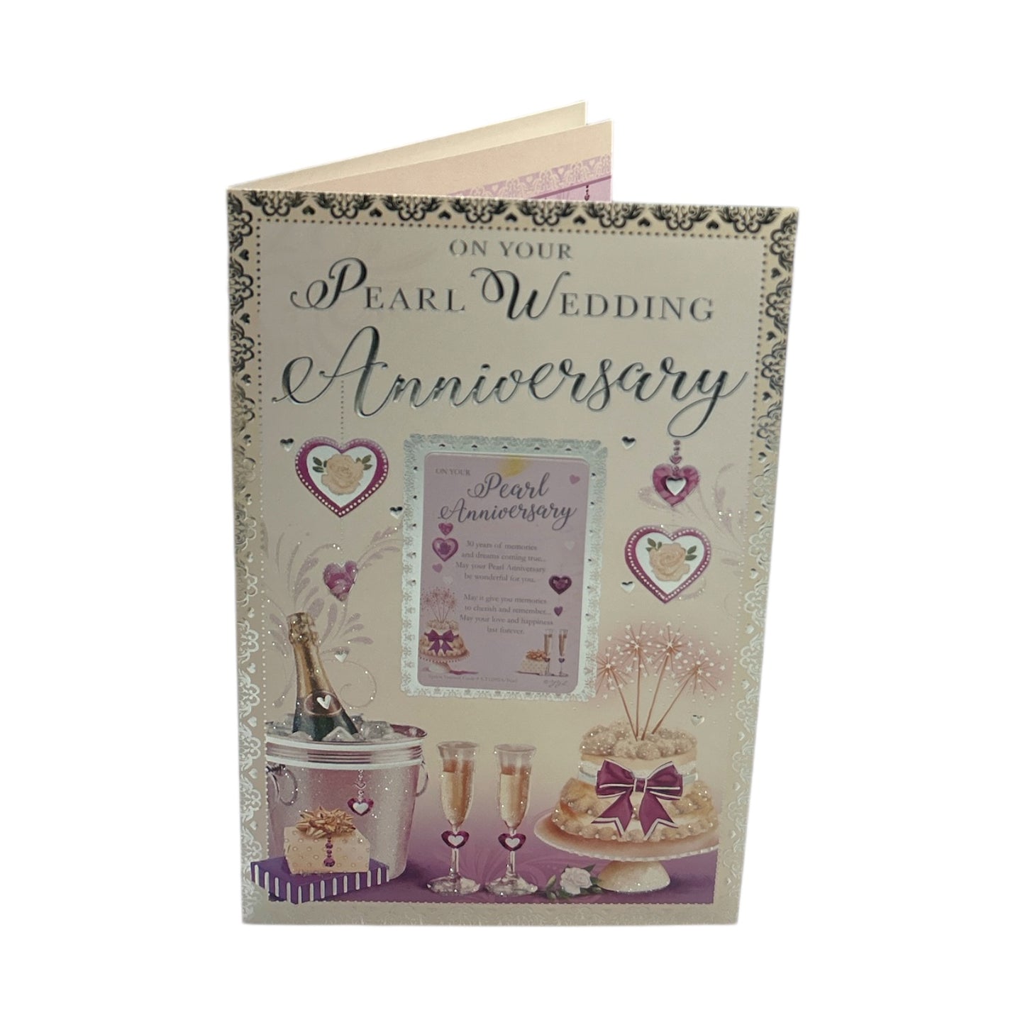 Pearl Wedding Keepsake Treasures Traditional Design 30th Anniversary Card