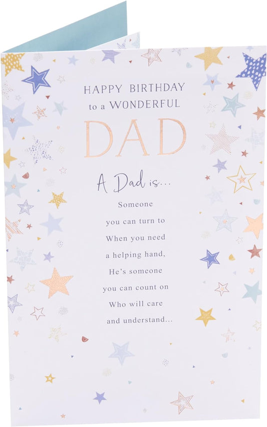 Dad Birthday Card The Thinking Of You Nice Verse Foiled & Embossed Finish