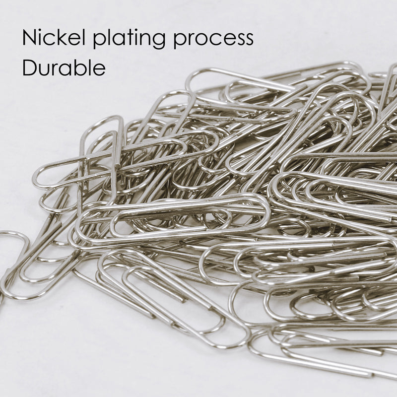 Bulk Pack of 1000 25mm Nickel Silver Paper Clips