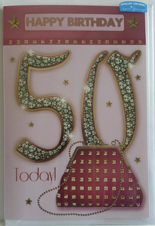 Open Female 50 Today! Birthday Card