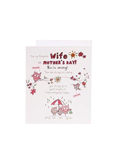 Gorgeous Wife On Mothers Day, Mother's Day Greetings Card