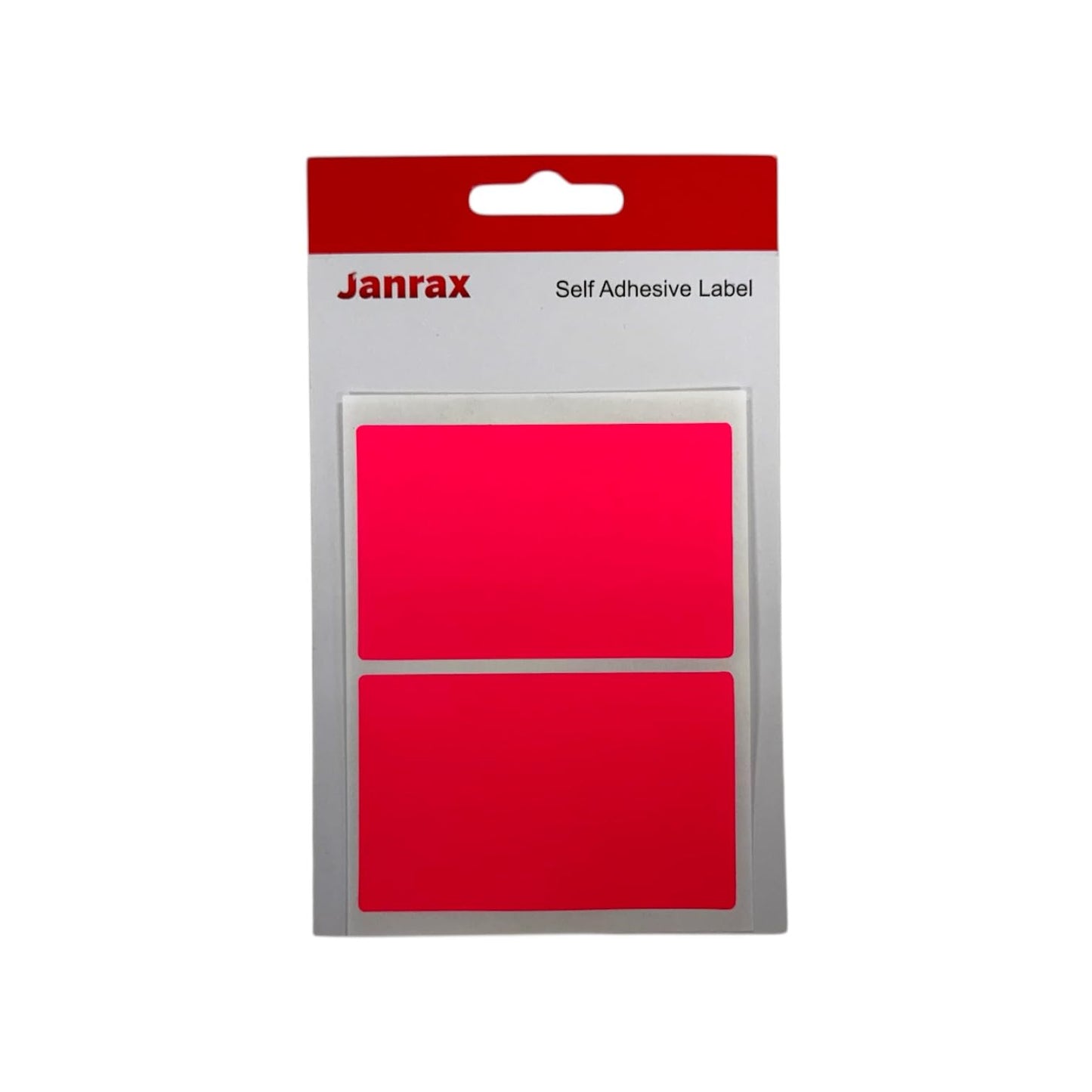 Pack of 80 Pink Fluorescent 50x80mm Rectangular Labels