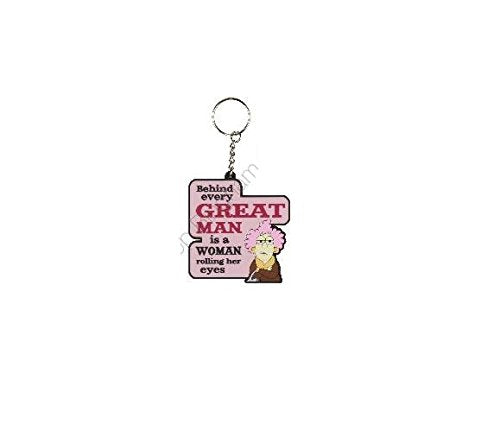 Aunty Acid 3D Rubber Keyring Behind Every Great Man {DNL EBAY}