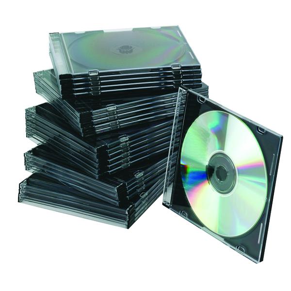 Q-Connect Black Slim Jewel Case (Pack of 25) KF02210