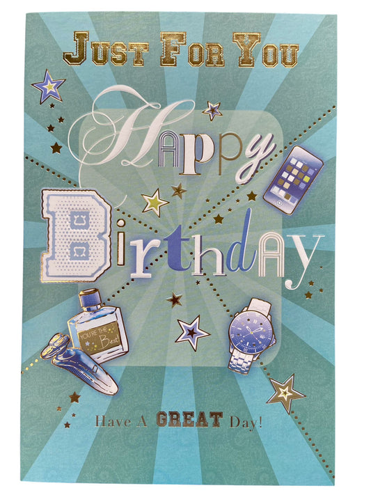 Just For You Sentimental Verse Happy Birthday Card For Men