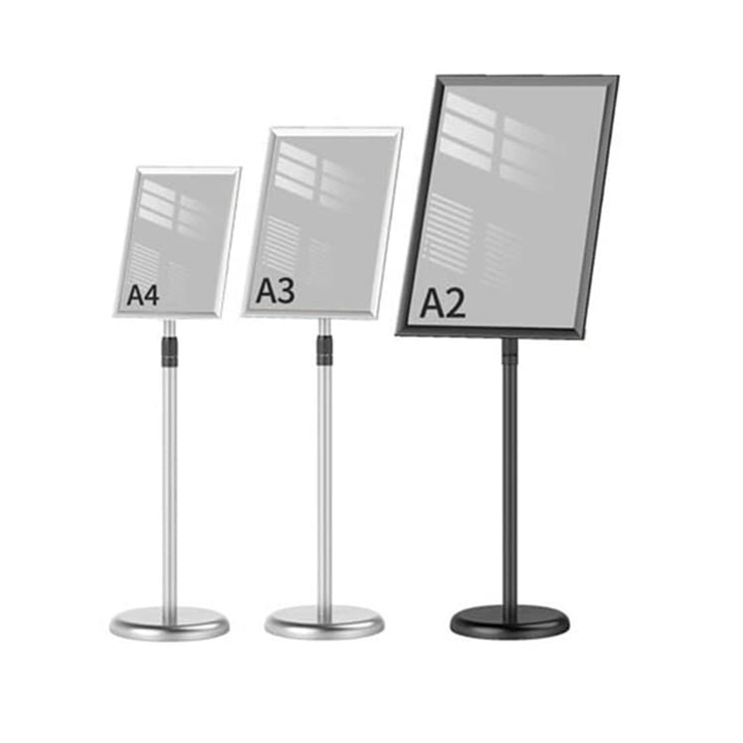 A3 Mobile Aluminum Alloy Poster Stand – Adjustable Height Display