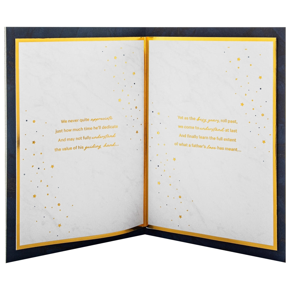 Dark Patterned Design with Star Dad Birthday Card