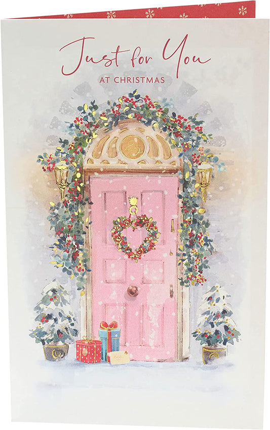 Front Door Details Design Just for You Christmas Card