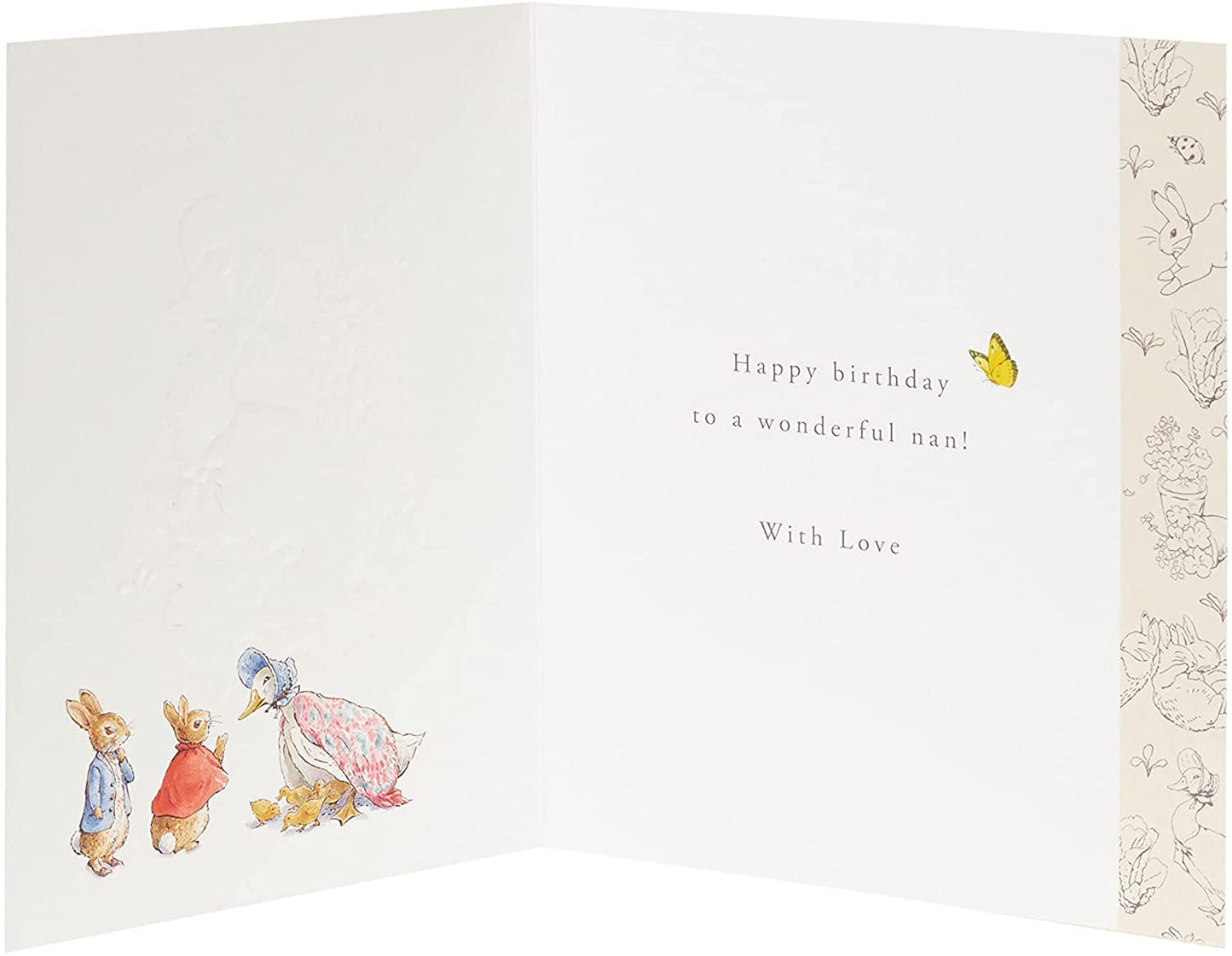 Peter Rabbit Nan Birthday Card