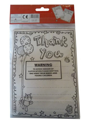 Pack of 10 Colour-in Invite & Thank You Cards