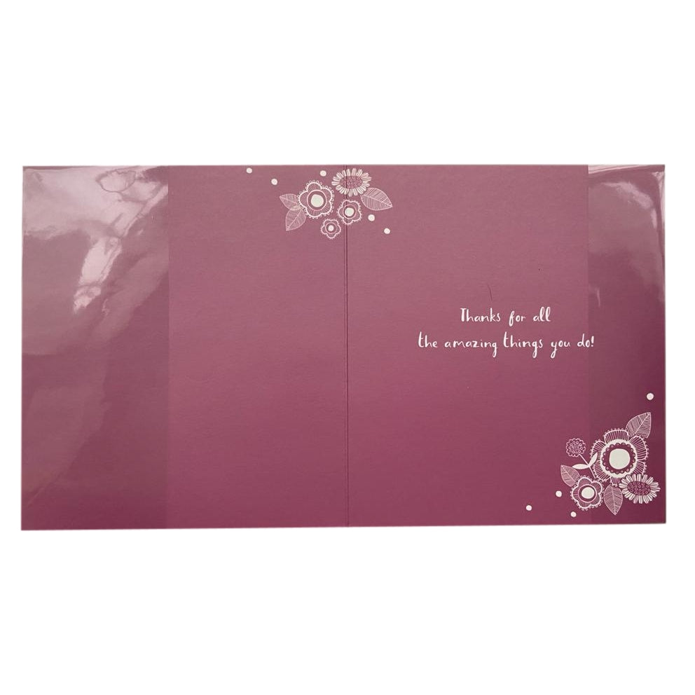 Lovely Gold Pink Butterflies Mother's Day Card