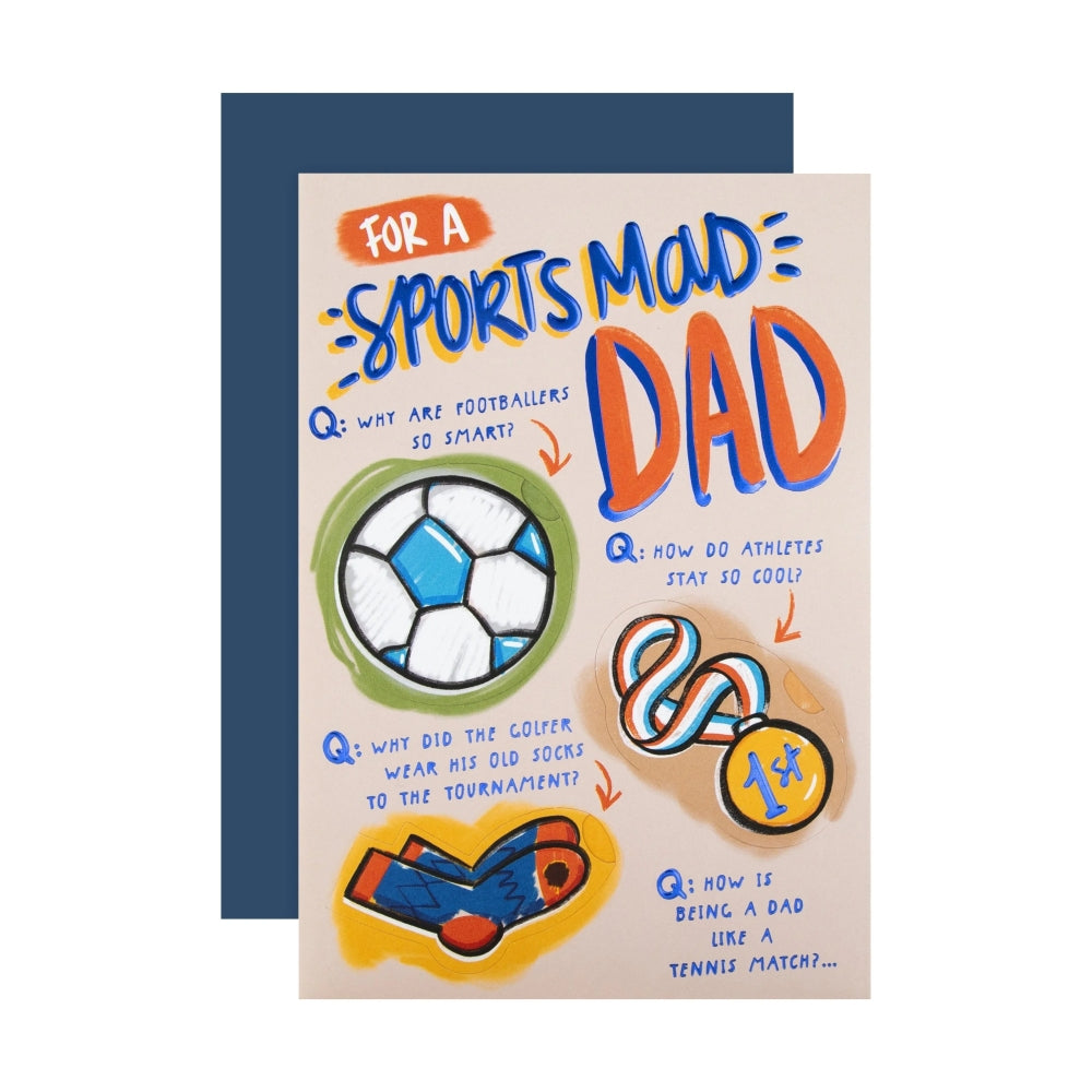 Sports Mad Design For Dad Father's Day Card