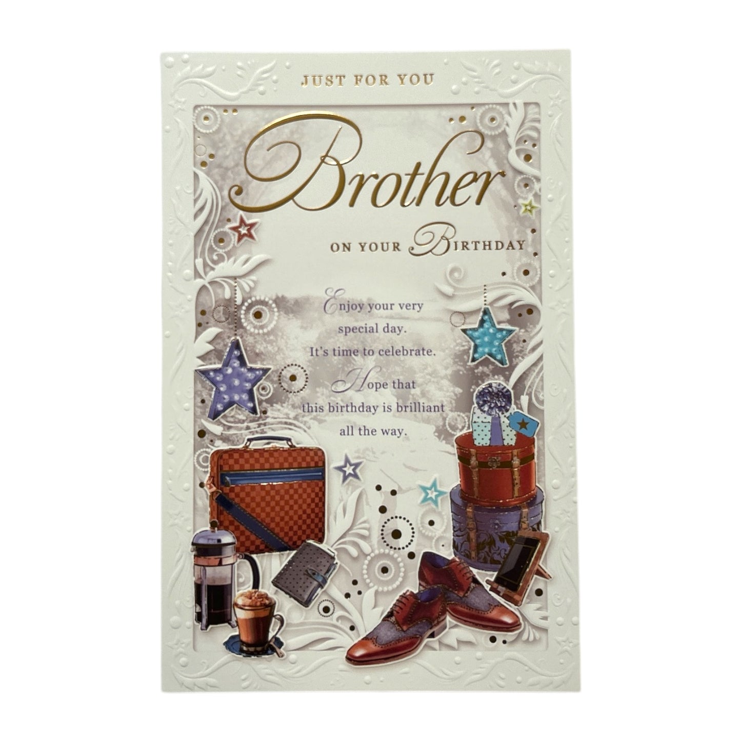 Brother On Your Birthday Time To Celebrate Opacity Card