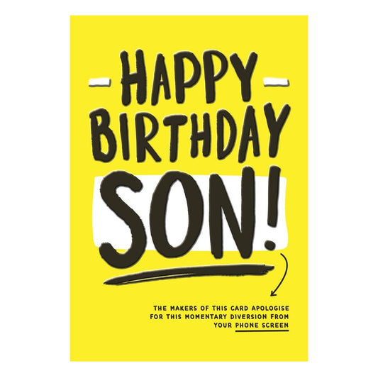 Contemporary Design Son Birthday Card