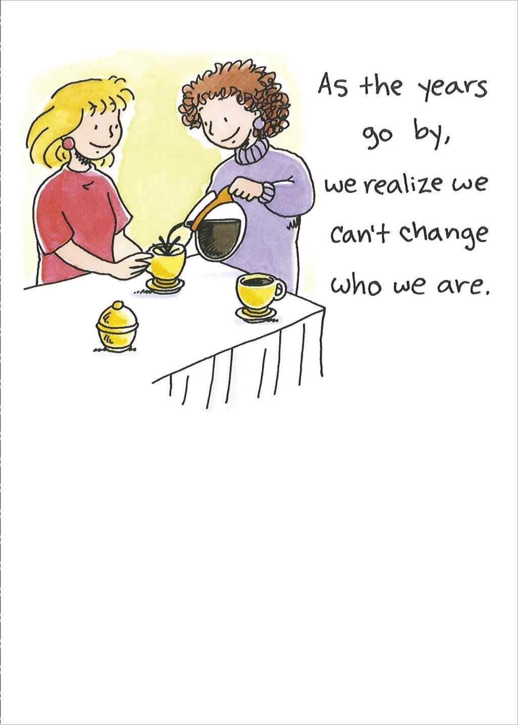 AS THE YEARS GO BY! Humorous Bottlecap Greeting Card