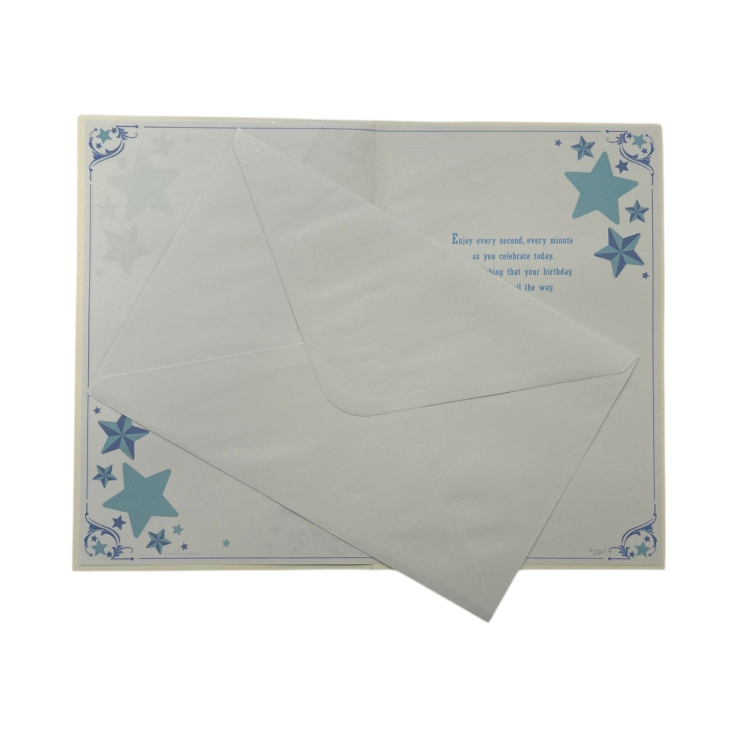 Age 40 Male Silver Stars Birthday Card
