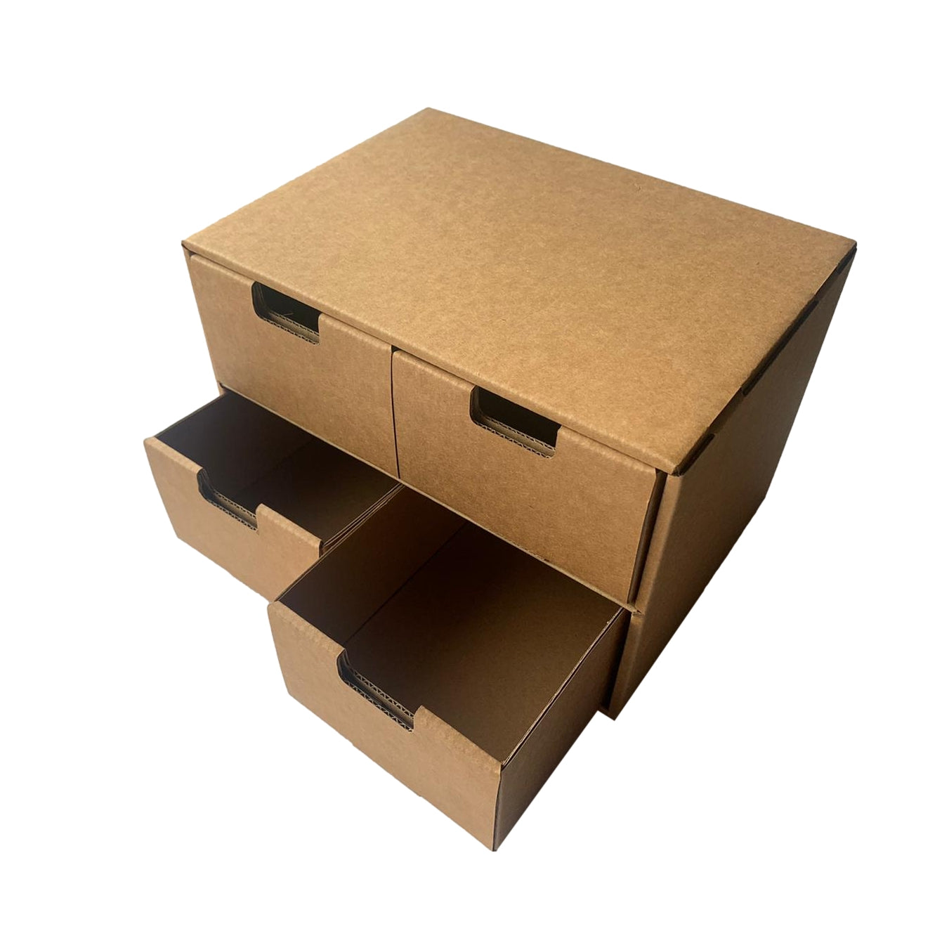Pack of 10 Kraft Desktop Organiser Drawers Cardboard DIY Storage Boxes
