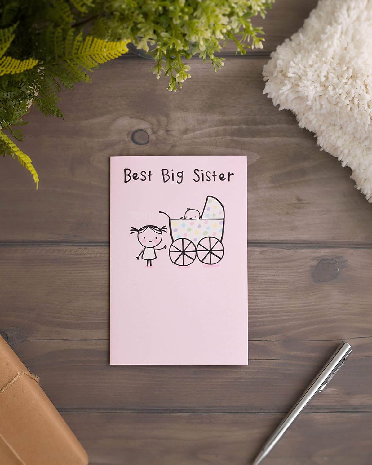 New Big Sister Congratulations Card Birth Girl New Baby