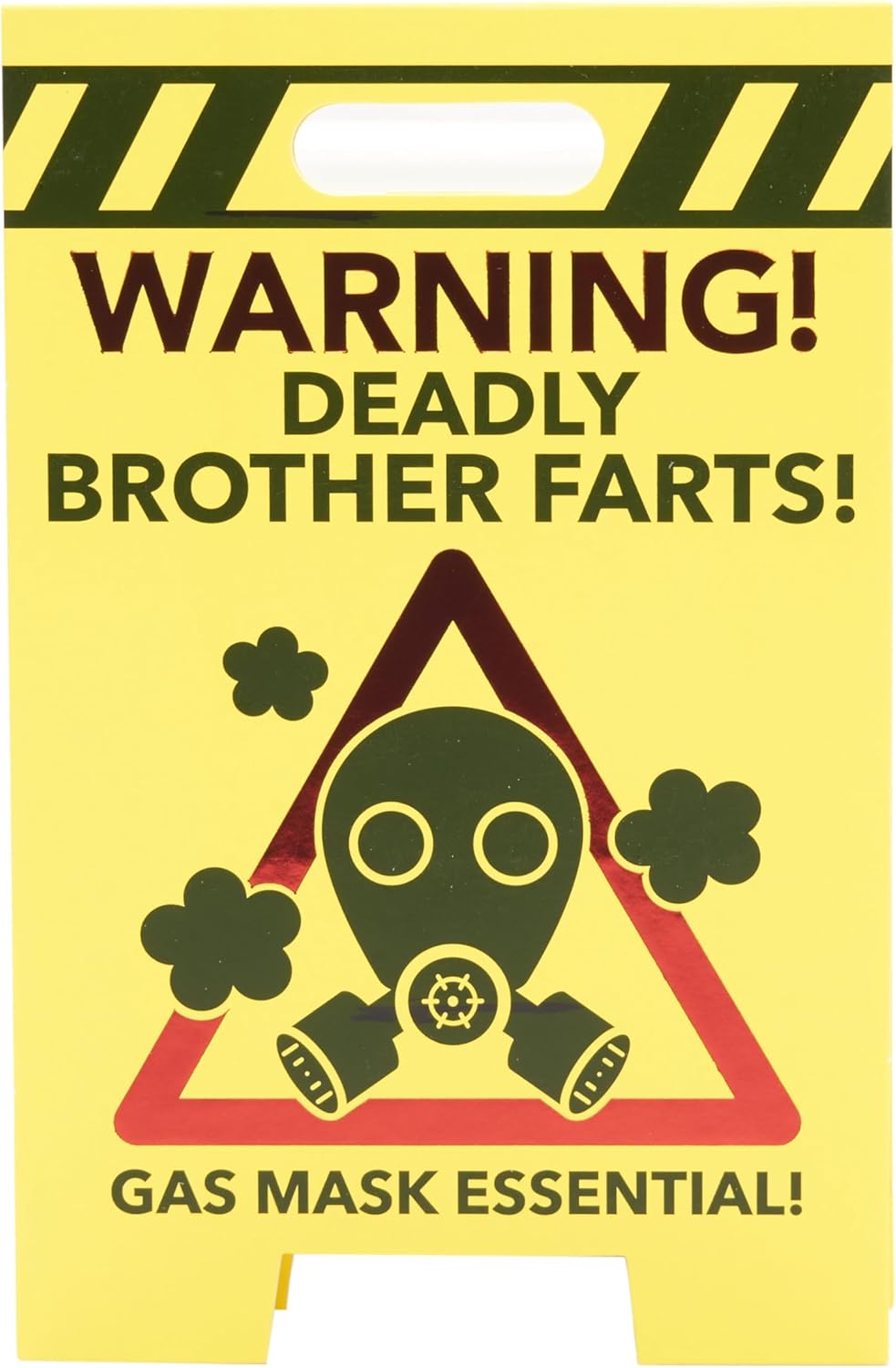 3D Warning Sign Design Brother Birthday Card