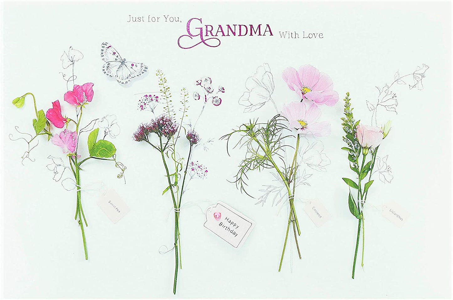 Beautiful Floral Design Grandma Birthday Card