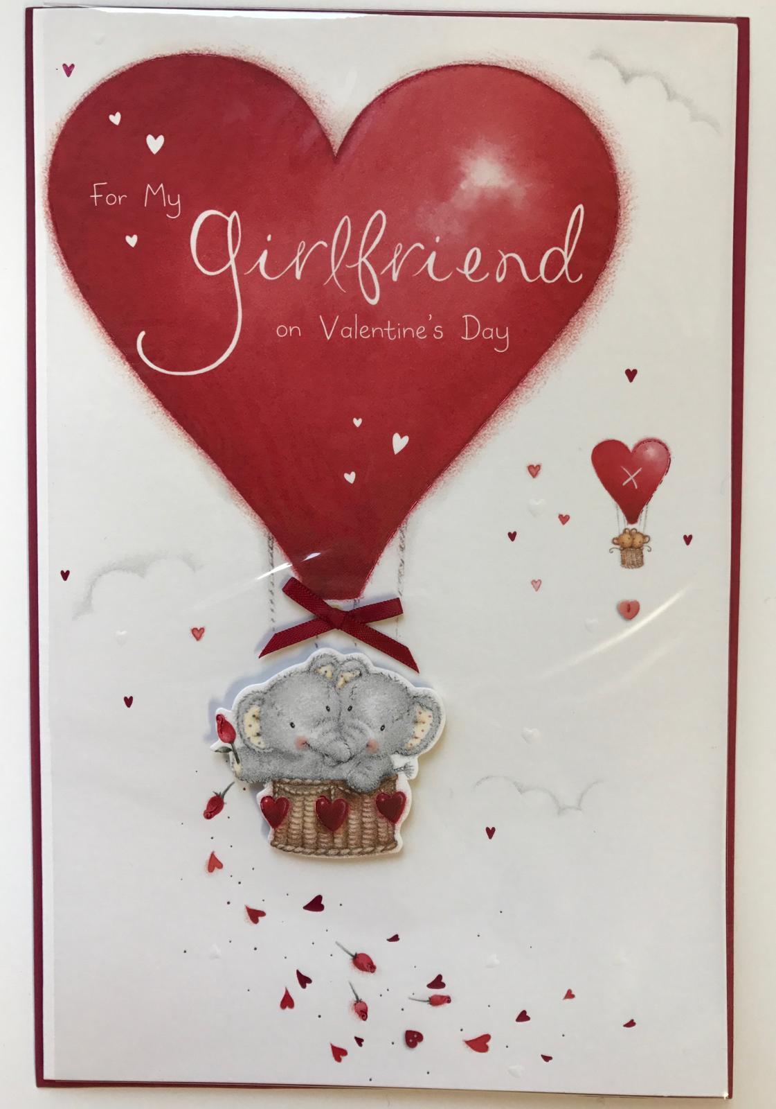Girlfriend Adorable Elliot & Buttons Luxury Die Cut Valentine's Day Card
