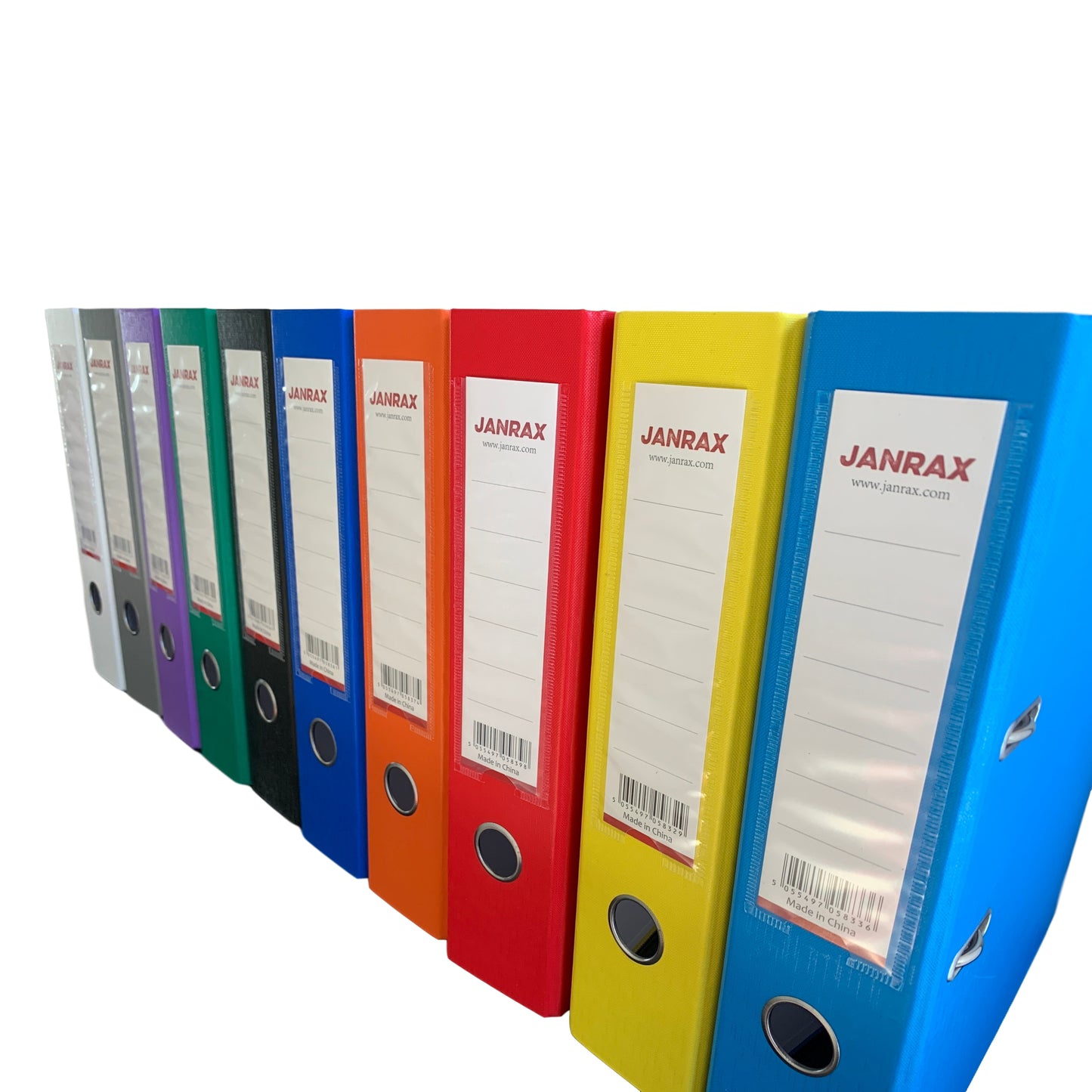 A4 White Paperbacked Lever Arch File by Janrax