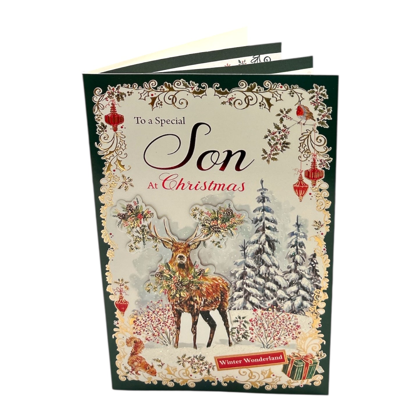 Winter Wonderland Wishes Design To a Special Son Christmas Card