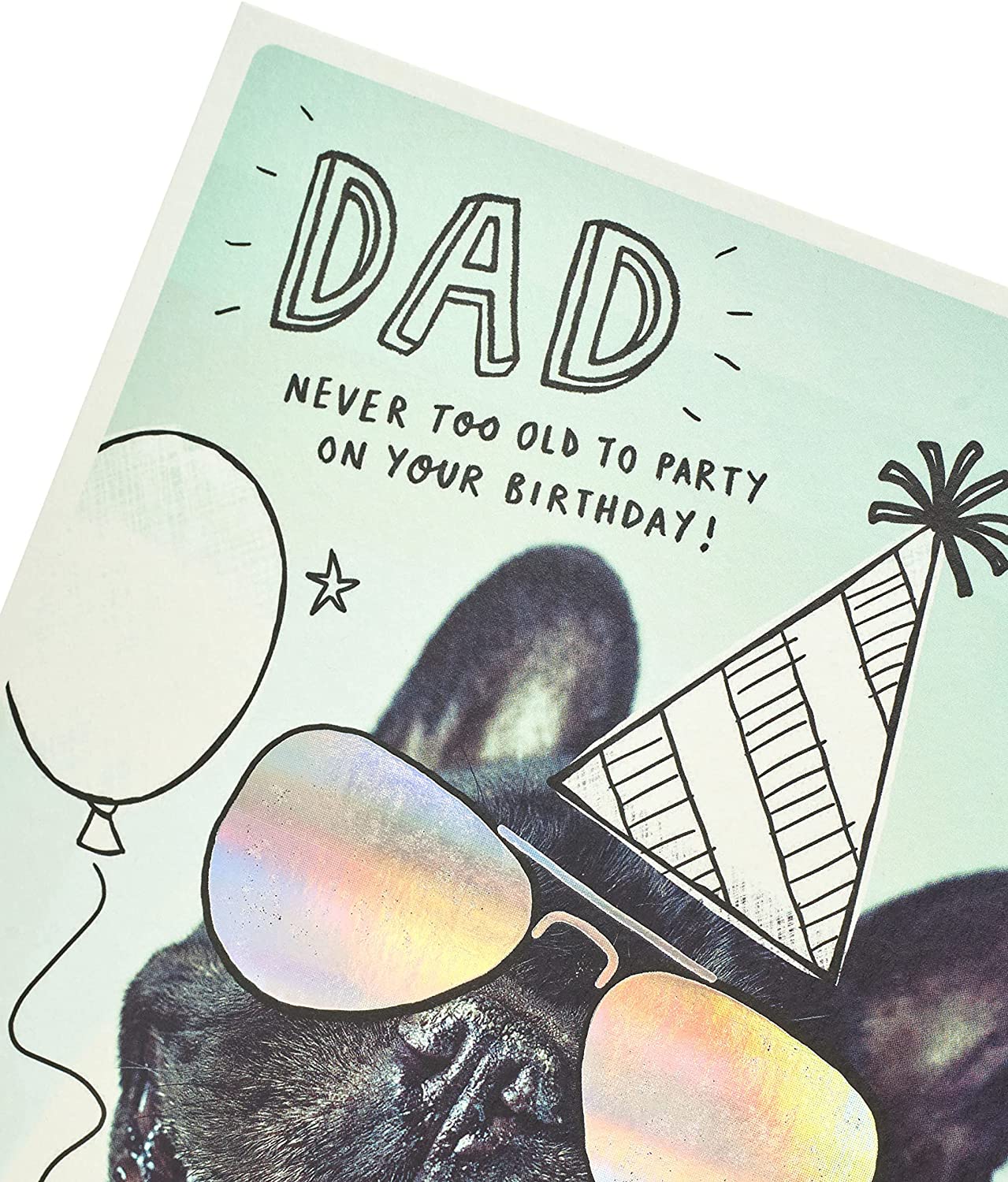 Dad Birthday Card Contemporary Funny Pug 